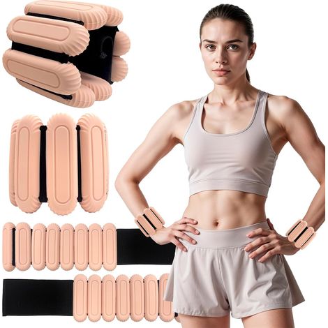 Poids Poignet Ankle Weights Haltere Musculation, Poids de Poignet pour la Natation Paire de Poids D'une Livre Taille Réglable Convient pour L'entraînement des Femmes à la Natation