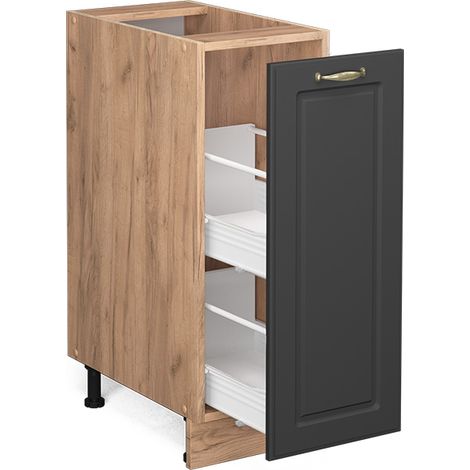 Armadio cucina dispensa alto Fame-Line, Antracite-oro, 30 cm senza piano di lavoro, Vicco (1/5)