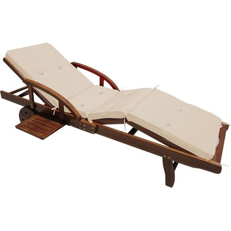 125x48x8cm, Dickes Sonnenliegenkissen für Deckchair, Gartenliege oder Sessel, nautischer Stil. (1/5)