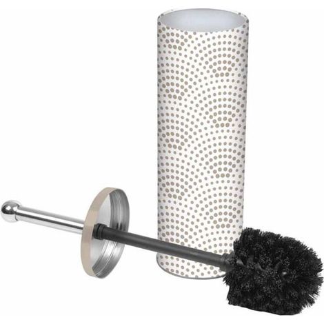 Brosse WC Imprimée "Minéral" 38cm Blanc