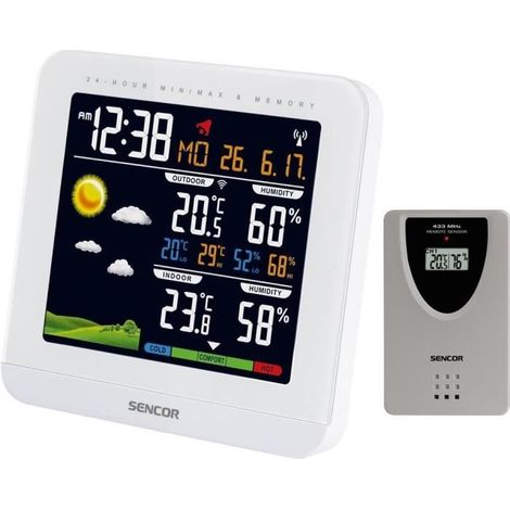 Sencor SWS 5600 Wetterstation Weiß Präzise LCD Farbe (1/4)