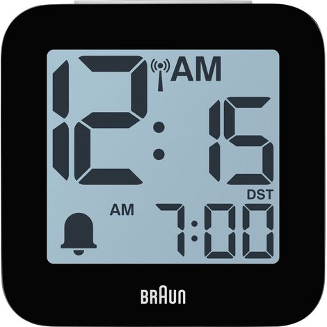 Braun 60076 Elektronik Wecker Weiß Großes Display (1/5)
