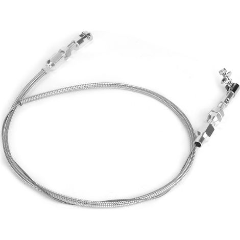 Câble d'accélérateur universel 24 pouces en acier inoxydable tressé, remplacement de câble de gaz pour voiture, robuste et durable (1/3)