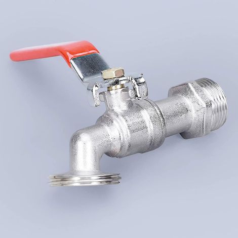 Robinet pour réservoir de 1000 l avec adaptateur pour tuyau d'arrosage, raccord pour bac IBC S60x6 (1/3)