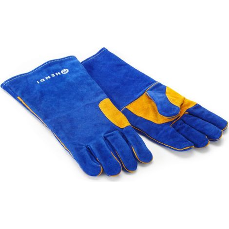 Gants résistants à la chaleur, cuir - 405x192xH30 mm - Ref 556597 - Hendi (1/2)