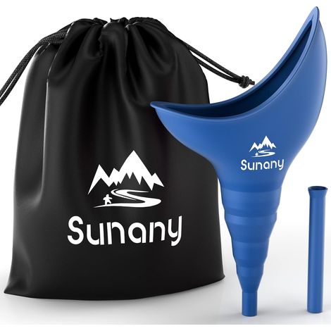 Urinoir Femme Portable, Entonnoir Silicone Réutilisable, Bleu (1/5)