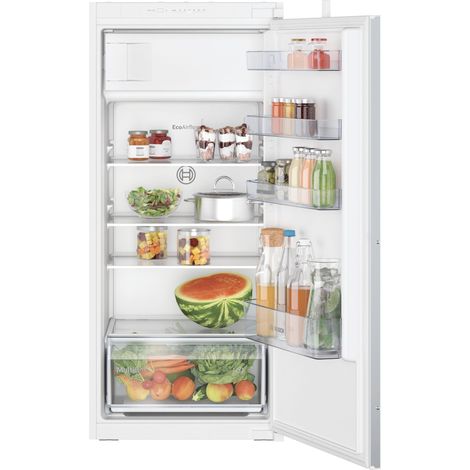 Bosch Serie 2 KIL42NSE0 Frigorifero Monoporta da incasso 122,1 x 54,1 cm Classe E. Posizionamento dell'apparecchio: Da incasso, Colore del prodotto: Bianco, Cerniera porta: Destra. Capacità netta t... (1/5)