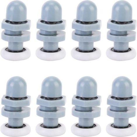 8pcs Heavy Duty Plastic Shower Door Guides for Bathroom Glass Sliding Doors Replacement Parts (20mm) (1/4)