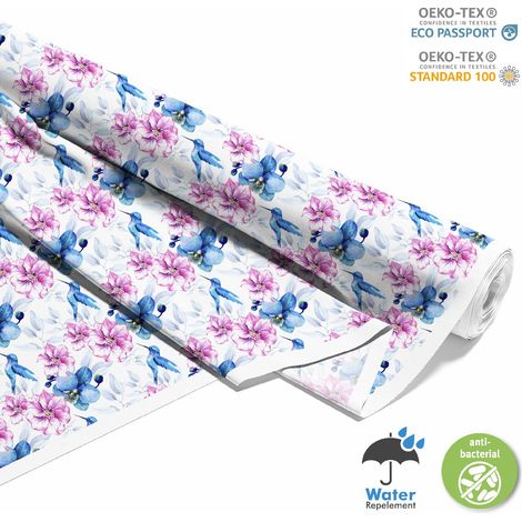 TESSUTI DECORATIVI PER ESTERNI OXFORD - Motivo Orchidea e Colibrì I DX085 (1/5)