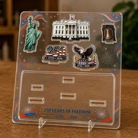 Neues, kreatives Acryl-Tischornament zum 250. Jahrestag der USA – wie in Abbildung A dargestellt.