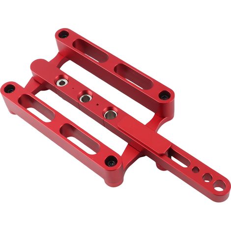 Gabarit de positionnement de poinçonnage à haute résistance à la corrosion pour le travail du bois, rouge (1/5)