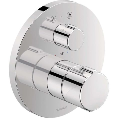 Thermostat de douche C.1 UP avec vanne de réglage / de déviation ronde chr (1/5)