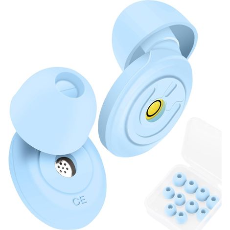 2 Bouchon d'Oreille pour Dormir Anti-Bruit, Réduction de Bruit 50dB, Réutilisable et Confortable à Porter, 5 Paires Manchons pour Bouchons d'Oreille pour Sommeil Voyages Travail Concentration (1/5)