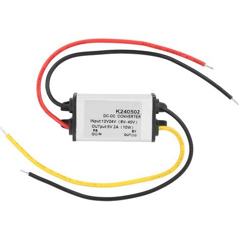 Abwärtswandler, 2A 10W Gleichstromwandler im Aluminiumgehäuse für Kfz-LED-Bildschirm, Wasserpumpe, Monitorkamera (1/5)