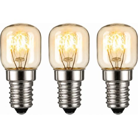Ampoule Four E14 - Lot de 3 - Verre T22 - Résistante 300 Degrés - Dimmable - Pour Micro-ondes Et Hotte (1/5)
