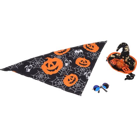 Ensemble de 3 décorations d'Halloween pour animaux de compagnie : costume mignon pour chiens, chats, chiots et chatons. (1/5)