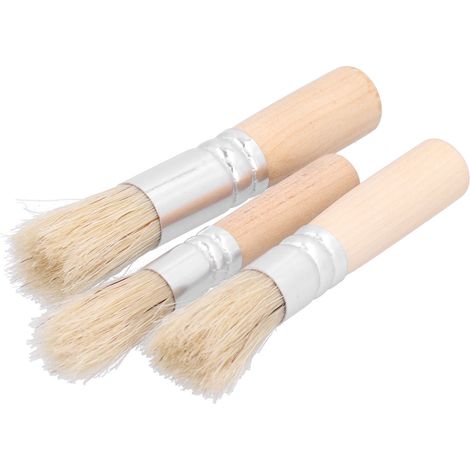 Lot de 3 pinceaux à poils pour peinture, loisirs créatifs, peinture à l'huile et aquarelle. (1/5)