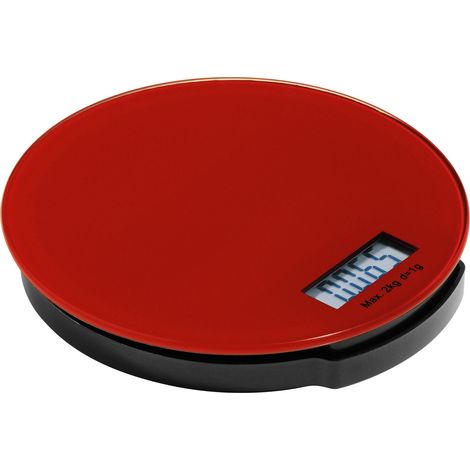 Premier Housewares Zing Red Glass Kitchen Scale - 2kg