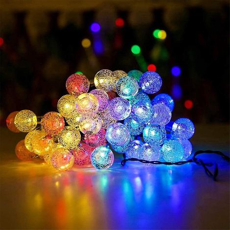 Guirlande lumineuse solaire d'extérieur - 20 modes LED pour jardin, cour, porche et décoration de mariage (multicolore) - AquaForge (1/5)