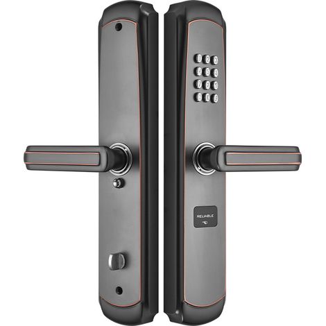 Bouton de serrure de porte numérique mécanique Bouton sans clé Code Key  (Couleur : Silver)
