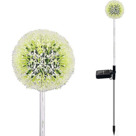 lampe Solaire Extrieure Lampe Solaire Pissenlit (2 Pices) Avec Led Changement De Couleur, Lampe Solaire Extrieure Tanche Jardin De Pelouse, Balco (1/5)