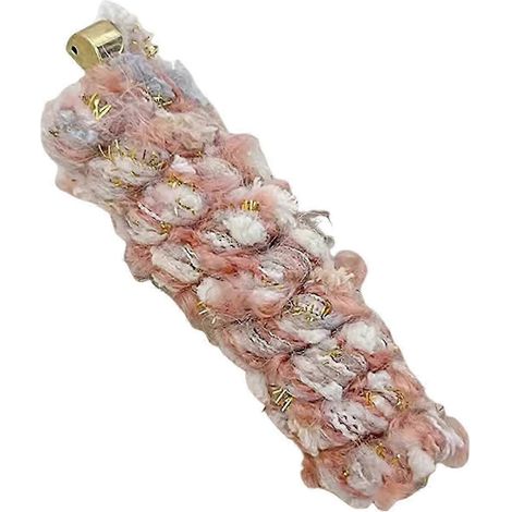 Élastique à cheveux en spirale de téléphone arc-en-ciel, pince à cheveux, outil de tressage, spirale en laine cachemire colorée pour fille-Pink (1/5)