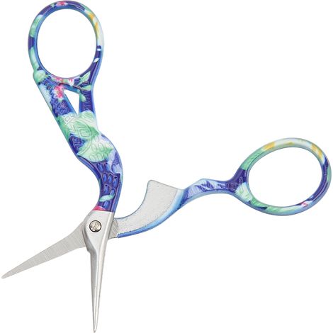 Ciseaux de couture en acier inoxydable bleu foncé haute dureté, durables, poignée confortable, coupe facile (1/5)