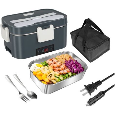 Boîte à lunch - 1100 ml + 1 bol à soupe - Sac isotherme - Élégante - Pratique - Rose (1/4)