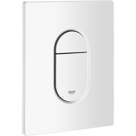Plaque de commande de chasse d'eau Grohe 38844SH0 Arena Cosmopolitan, double chasse, blanche