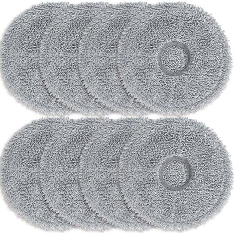 Lot de 8 lingettes microfibres gris foncé pour aspirateurs robots Dreame L10s Ultra / L10 Ultra / L20 Ultra / L10s Pro Ultra Heat / X40 Ultra Complete et Xiaomi X10+ / X20+. Accessoires de rechange. (1/5)