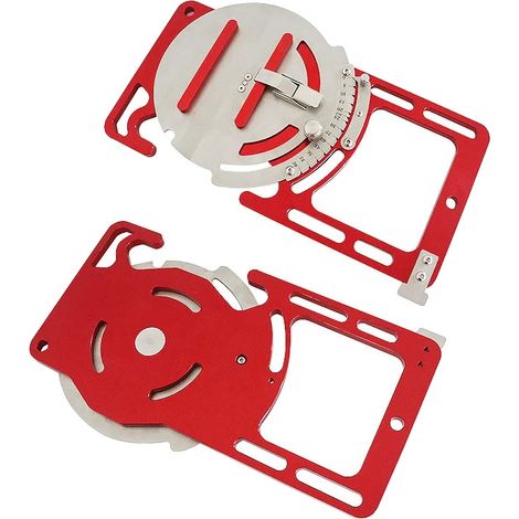 Rail carré ajustable, alliage d'aluminium + acier inoxydable, 368 mm x 178 mm, compatible avec Festool, angle ajustable de 0 à 60°, pèse 2,3 kg (1/5)