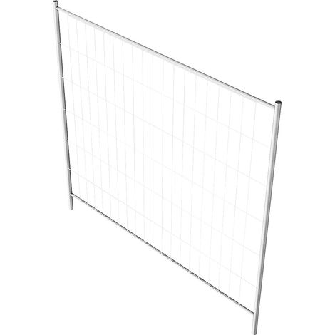 Clôture de chantier mobile en acier galvanisé – Dimensions h 2000 mm x l 2200 mm – Mailles 100/300 mm pour visibilité – Installation rapide – Schake