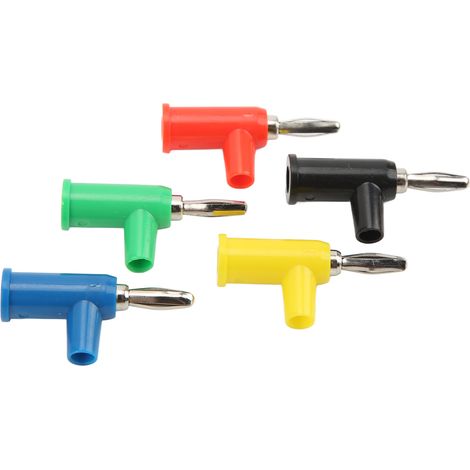 Fiches bananes empilables 4 mm sans soudure, rouge, noir, jaune, bleu, vert, laiton durable et anticorrosion
