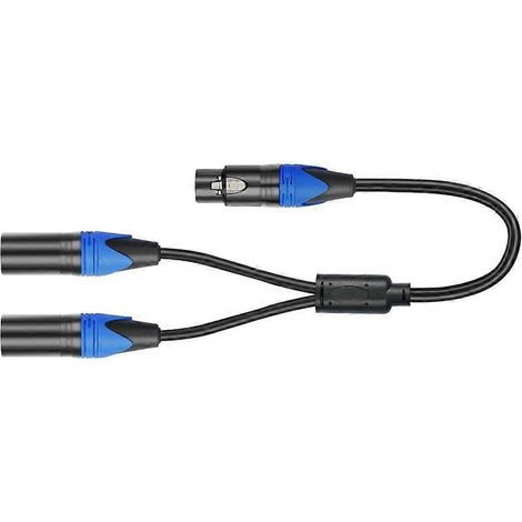Câble microphone répartiteur en Y femelle vers double mâle amélioré