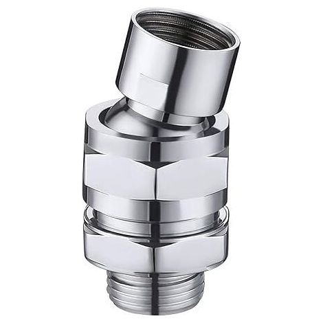 Regenduschkopf Verstellbarer Duschkopf mit Kugelgelenk Messing Duschkopf Brausestrahler Brausekopfaufsatz Brausekopf G 1/2 Chrom poliert, FLITI (1/4)