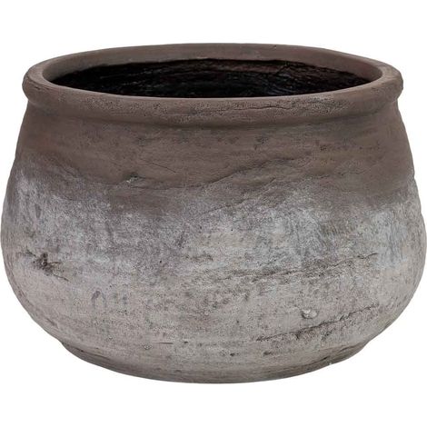 Macetero de fibra de vidrio blanco 45x45x30cm
