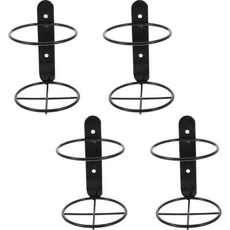 Porte-Bouteilles Mural En MéTal Noir, Lot De 4, Casier À Vin Suspendu Pour 1 Bouteille, IdéAl Pour Cuisine, Bar, Salon, 13.5 X 9.5 X 9.5 Cm (1/5)