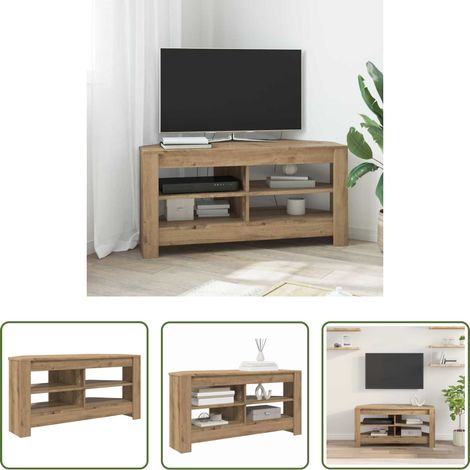 Holzwerkstoff - EckTVSchrank Altholz 102 x 40,5 x 45 cm Holzwerkstoff (1/5)