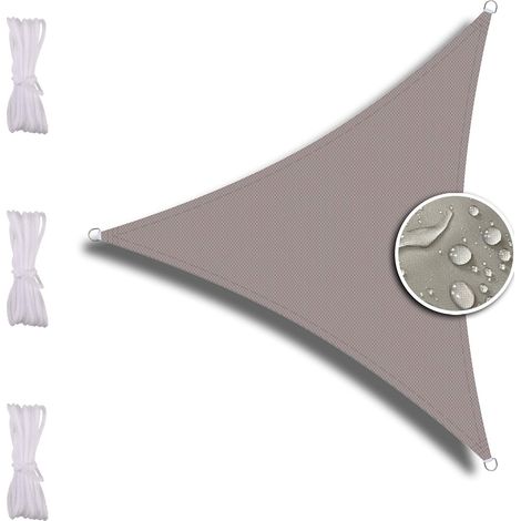 Triangle Shade Sail 2X2X2m, for Garden Terrace Camping, Durable, UV Ray Protection, Shade Cloth, Khaki (1/5)