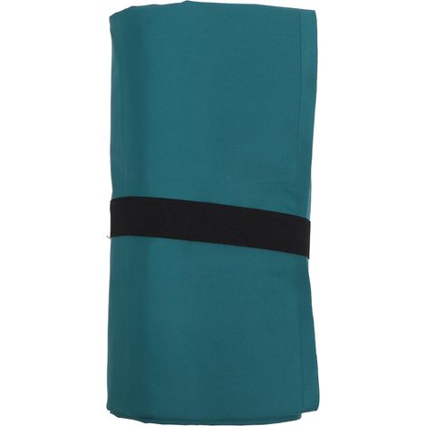Matelas de camping gonflable à pédales, design ergonomique portable, oreiller incurvé, matelas de sol carré bleu paon. (1/5)
