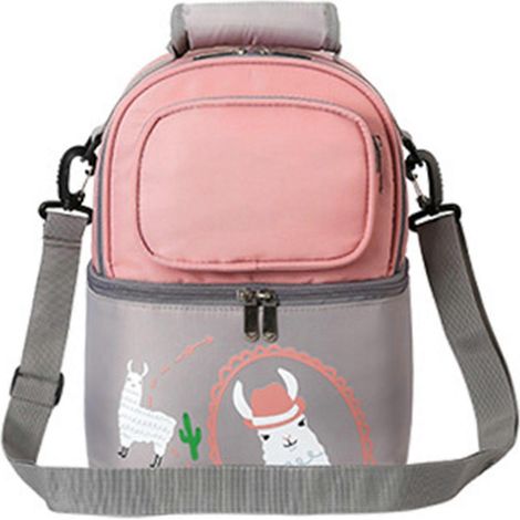 Tragetasche für Muttermilchflaschen, doppellagig isoliert, wasserdicht und flexibel, Frische-Rucksack für Mahlzeiten und Ausflüge, Modell mit mehreren Fächern. (1/5)