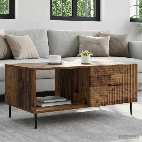 vidaXL Table basse Bois ancien 90 x 50 x 40 cm Bois d'ingénierie (1/5)