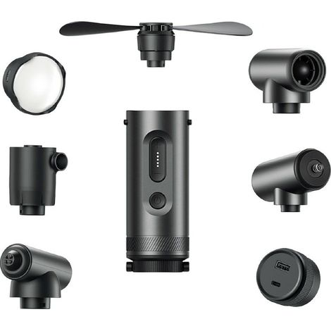 Power bank multifunzionale 4smarts SnapKit 7 in 1 da 3500 mAh, colore nero, ideale per attività all'aperto. (1/5)