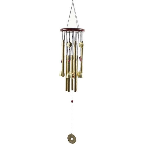 Carillon éolien en métal et bois à plusieurs tubes, décoration de porte, cloche en alliage --- (1/5)