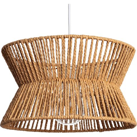 sweeek - Pendelleuchte mit Rattanoptik Ø 35cm (1/5)