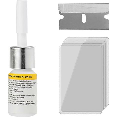Kit de réparation de pare-brise professionnel à monter soi-même (1 kit d'outils pour la restauration et la réparation de pare-brise en verre, y compris les gros impacts et fissures).-10.5X7.5X3CM