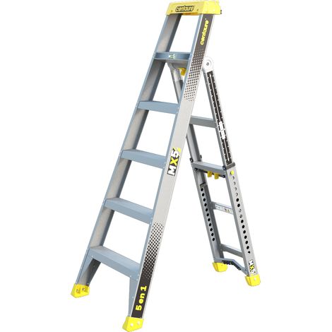 Centaure – Escabeau multi-positions 5 en 1 – Hauteur d'accès 3,13m – Aluminium léger – Charge max 150kg – Stabilité renforcée avec patins antidérapants
