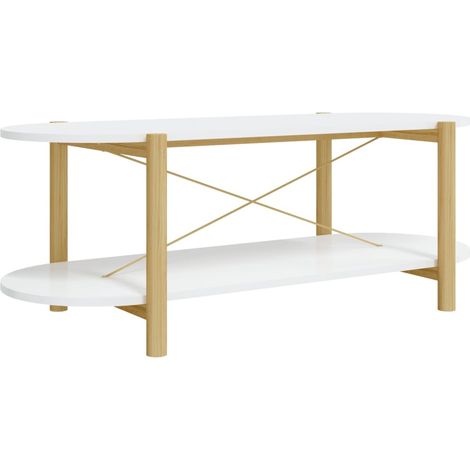 Coffee Table White 110x48x40 cm Engineered Wood vidaXL (1/5)