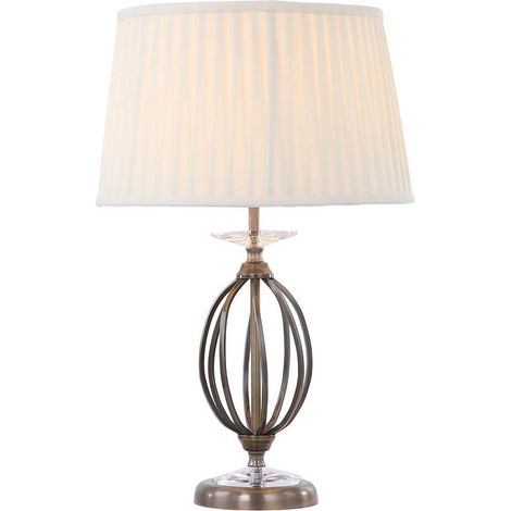 Elstead Aegean - 1 Leuchttischlampe aus Messing, E27 (1/5)