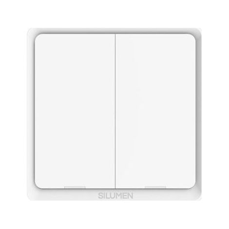 Interrupteur Connecté WiFi Double Poussoir Blanc - SILAMP